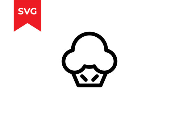 Christmas Icon Cup Cake Graphic Design
