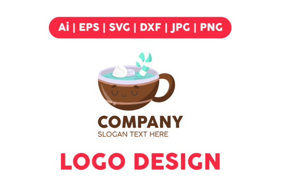 Christmas Logo Cup Brown Vanilla Blue
