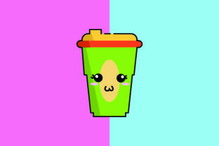 Coffe Cup Kawaii Cute Illustration