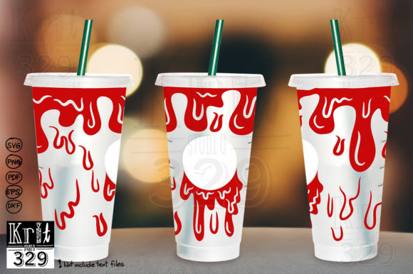 Halloween Blood Cold Cup SVG Decal