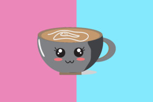 Kawaii: Cute Cup Coffee Character